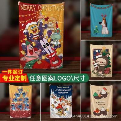 加厚圣诞节双面绒多功能毛毯四季法兰绒diy3D数码印花
