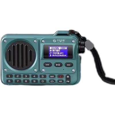 不见不散BV800无线蓝牙音箱 可插卡便携式收音机中文歌词显示复读