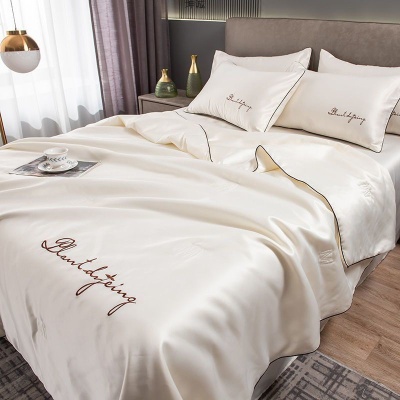 水洗夏被四件套夏季夏凉被空调被夏天可机洗床上用品三件套亚马逊