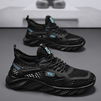 溯溪鞋2024夏季薄款网布大网眼透气运动鞋低帮休闲旅游登山男鞋