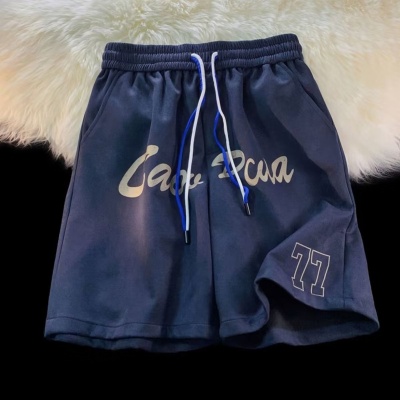 短裤男港风ins潮牌直筒篮球运动裤子2023年夏季宽松休闲五分中裤