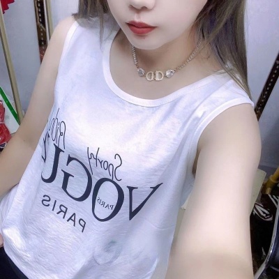 跨境女背心新款无袖背心女外穿性感宽松韩版休闲大码百搭印花字母