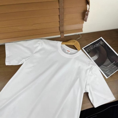 T恤高品质夏款男装工厂现货男女简约短袖百搭t恤棉圆领上衣新疆棉
