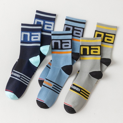 速耐倍专业骑行袜中长筒男士春秋户外公路车运动压缩袜舒压秋冬款