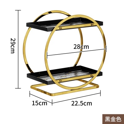 轻奢卫生间置物架浴室厕所洗手洗漱台面化妆品收纳盒桌面梳妆台架