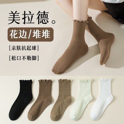袜子女夏薄款夏季堆堆袜女蝴蝶结芭蕾风袜子短袜男船袜夏诸暨袜子