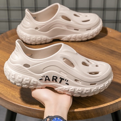 一件代发 洞洞鞋男款夏季外穿厚底踩屎感包头椰子运动户外沙滩鞋