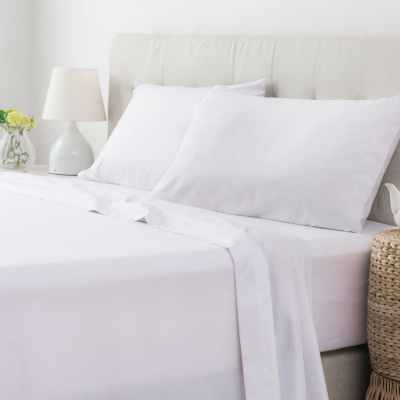 亚马逊欧美纯色床笠床单四件套 跨境套件床笠保护罩水洗床笠单品