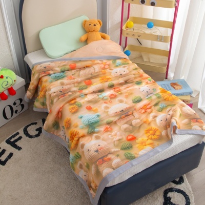 跨境新款5D数码浮雕儿童婴儿夏凉被薄被家纺儿童凉感丝夏被批发