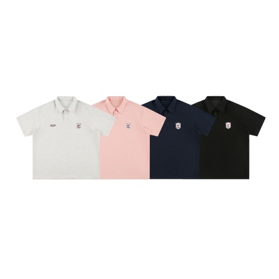 CATTEE男装 美式复古纯色套头POLO衫男 重磅220g潮流宽松短袖T恤