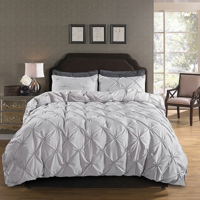 床品三件套跨境亚马逊美国尺寸揪花被套枕套件现货揪花被套三件套