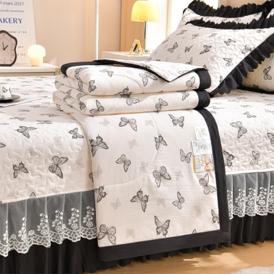 新款针织棉床盖款夏被四件套绗缝加棉亲肤空调被裸睡夏凉被批发