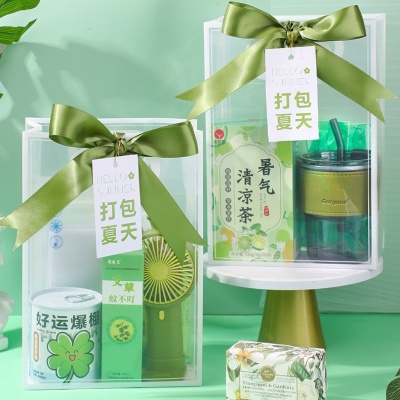 夏日防暑降温套装手提袋员工福利夏季开业伴手礼实用便宜礼品批发