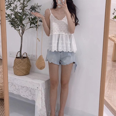 新款夏季休闲时尚吊带背心女夏外穿无袖针织内搭上衣女韩版显瘦潮
