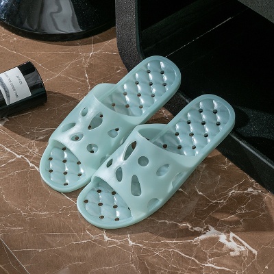 浴室防滑拖鞋男女款夏季家居室内按摩底静音镂空厕所漏水洗澡凉鞋