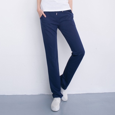 加工定制外贸亚马逊毛圈布棉运动裤男女裤直筒休闲女裤运动卫裤