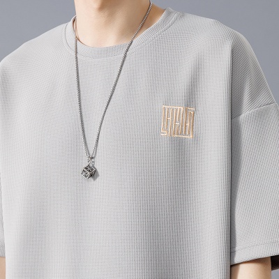 NASA中式运动套装男士夏季冰丝速干短袖T恤轻薄透气大码休闲短裤