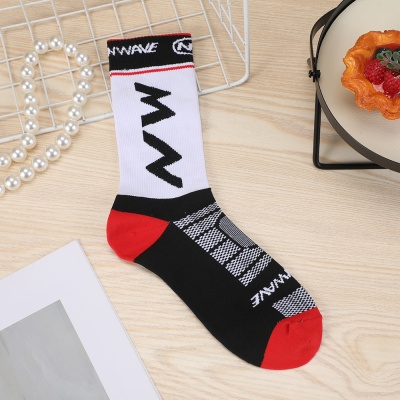 户外运动袜子男中筒骑行通用防滑吸汗透气速干袜山地车公路车长袜