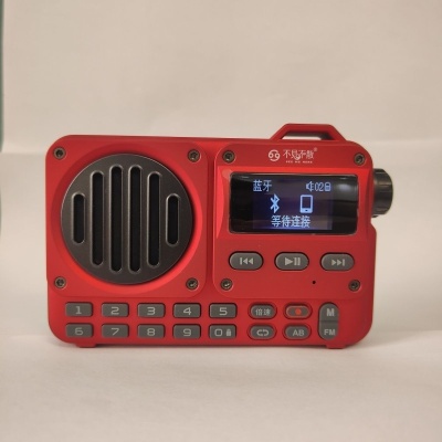 不见不散BV800无线蓝牙音箱 可插卡便携式收音机中文歌词显示复读