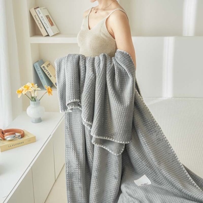 华夫格毛毯加厚夏天空调毯子午睡办公室床上用沙发盖毯午休薄被子