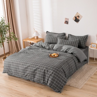 简约床单四季通用床上用品四件套非全棉纯棉被套学生宿舍三件套4