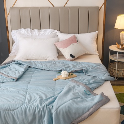 厂家批发日式水洗棉夏被单双人夏季空调被会销礼品夏凉被团购批发