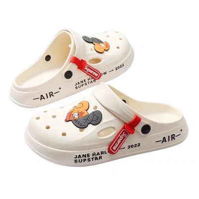 踩屎感洞洞鞋男款防滑软底厚底拖鞋男士外穿简约包头沙滩凉鞋室外