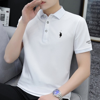 男士短袖保罗POLO衫高端商务夏季薄款珠地棉翻领t恤衬衫夏装上衣