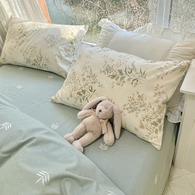 ins小碎花60全棉四件套纯棉学生宿舍三件套单人床单款被罩床笠款