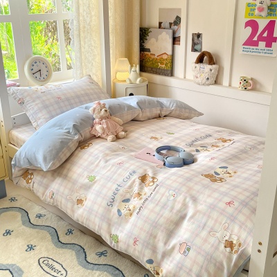 大学生宿舍纯棉三件套床上用品全棉床单被子罩床垫六件套拎包入住