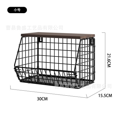 跨境壁挂式厨房置物架可折叠蔬菜水果收纳篮浴室毛巾洗漱品储物篮