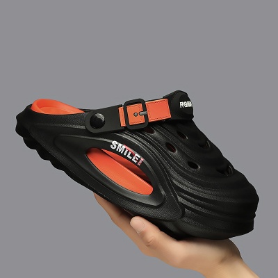 森马洞洞鞋男士夏季外穿运动耐磨包头凉鞋防滑厚底踩屎感沙滩凉拖
