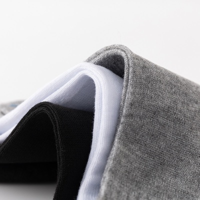 黑白灰中筒袜子男士纯色地摊袜批发浴室蹦床一次性袜子户外地板袜