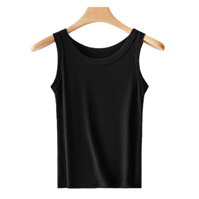 抖音爆款女士螺纹背心女运动修身内搭外穿显瘦春夏新款修身打底衫