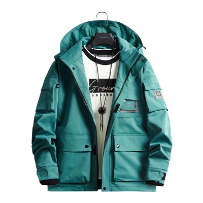 秋季新款连帽夹克男士工装休闲外套青少年韩版潮流男装衣服