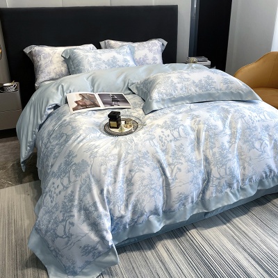 2025新款夏季冰丝四件套轻奢高档水洗天丝床单被套凉感床上用品