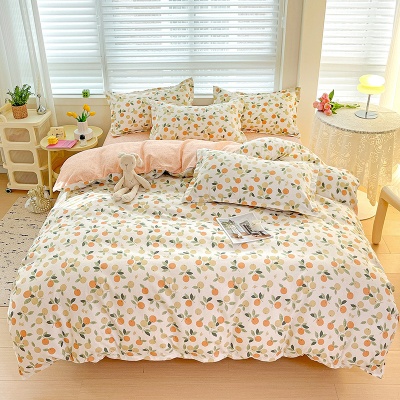 ins四件套被套被罩床单床上用品学生宿舍单人非纯棉全棉三件套夏4