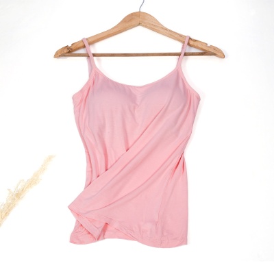 一体式小吊带背心女短款文胸内衣外穿内搭上衣带胸垫吊带