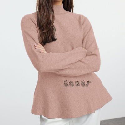 2025新品欧美女装外贸裙摆外套时尚百搭跨境秋冬爆款亚马逊毛衣女