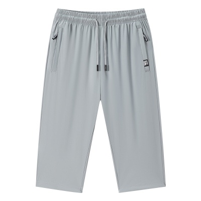 099七分裤冰丝裤子男空调裤子透气T恤运动休闲七分裤潮流裤速