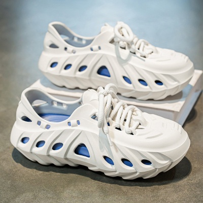 洞洞鞋男士夏季外穿潮流沙滩鞋运动休闲凉鞋情侣涉水跨境包头潮拖