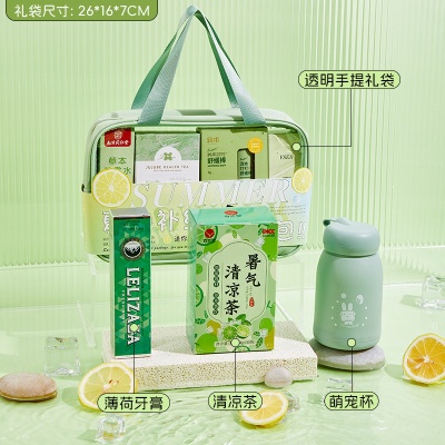 夏日清凉礼盒伴手礼实用礼品防暑降温套装公司团建入职大礼包