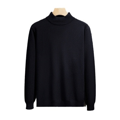新款2024秋季通勤男毛衫套头长袖时尚都市半高领男式针织衫