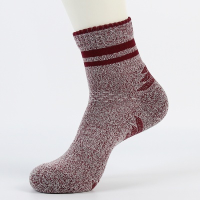 速干户外毛巾底加厚运动男士徒步不臭脚棉袜登山袜冬季中筒篮球袜