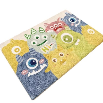 吸水小怪兽浴室地垫卫生间脚垫仿羊绒进门防滑垫家用卧室地毯门垫