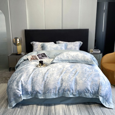 2025新款夏季冰丝四件套轻奢高档水洗天丝床单被套凉感床上用品