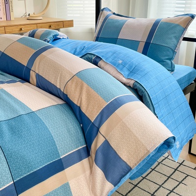 批发全棉学生宿舍三件套学校采购企业购置单人床被套床单床上用品