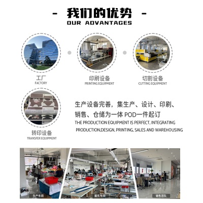 跨境欧美外贸男士POD仿棉圆领短袖3D数码印花 T恤定制全身满版印